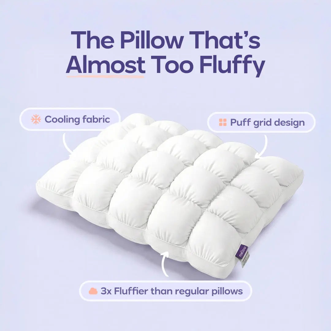 ☁️Fluffy PuffGrid Bed Pillow for All Sleepers