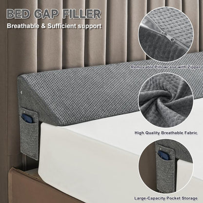 Extra Long Solid Color Quilted Cervical Pillow